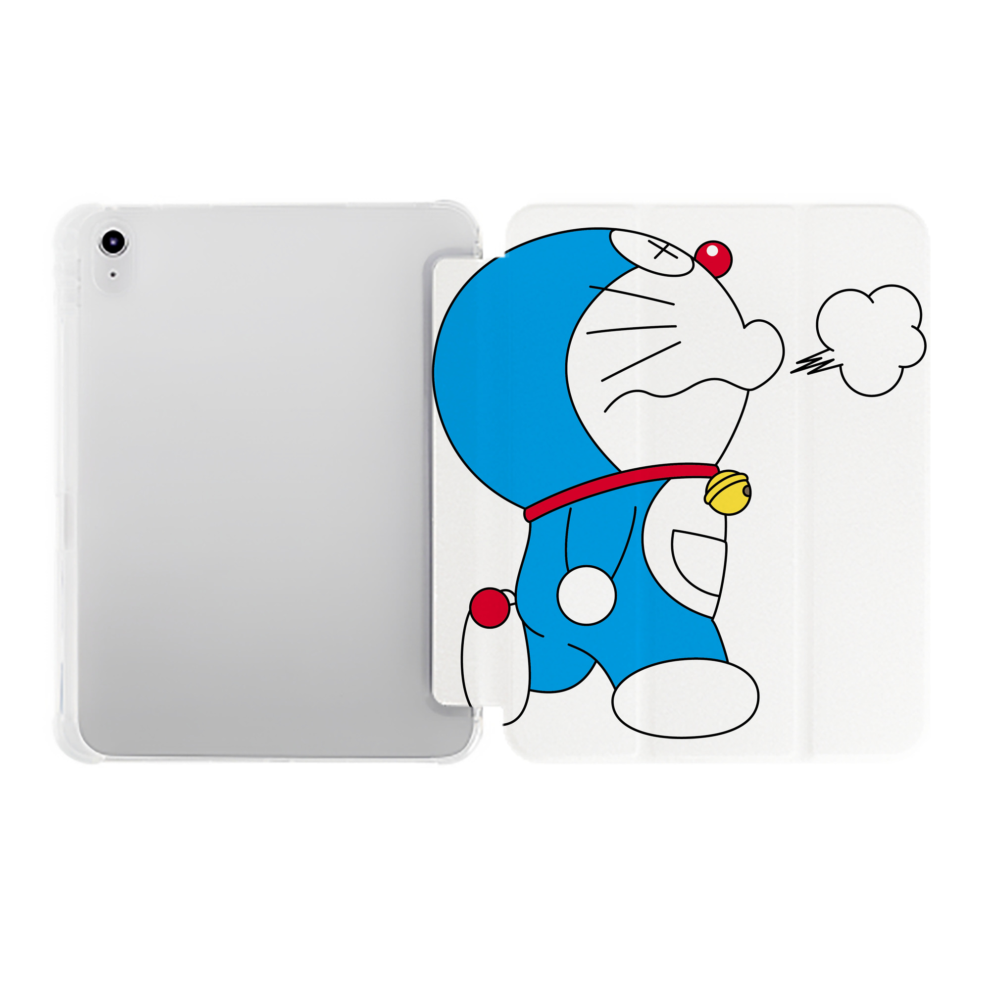 （画像用） ドラえもん Doraemon IPad ケース ペン収納付き 三つ折りスタンド PUレザー×シリコン 対応機種9.5/10.5/10.9インチ